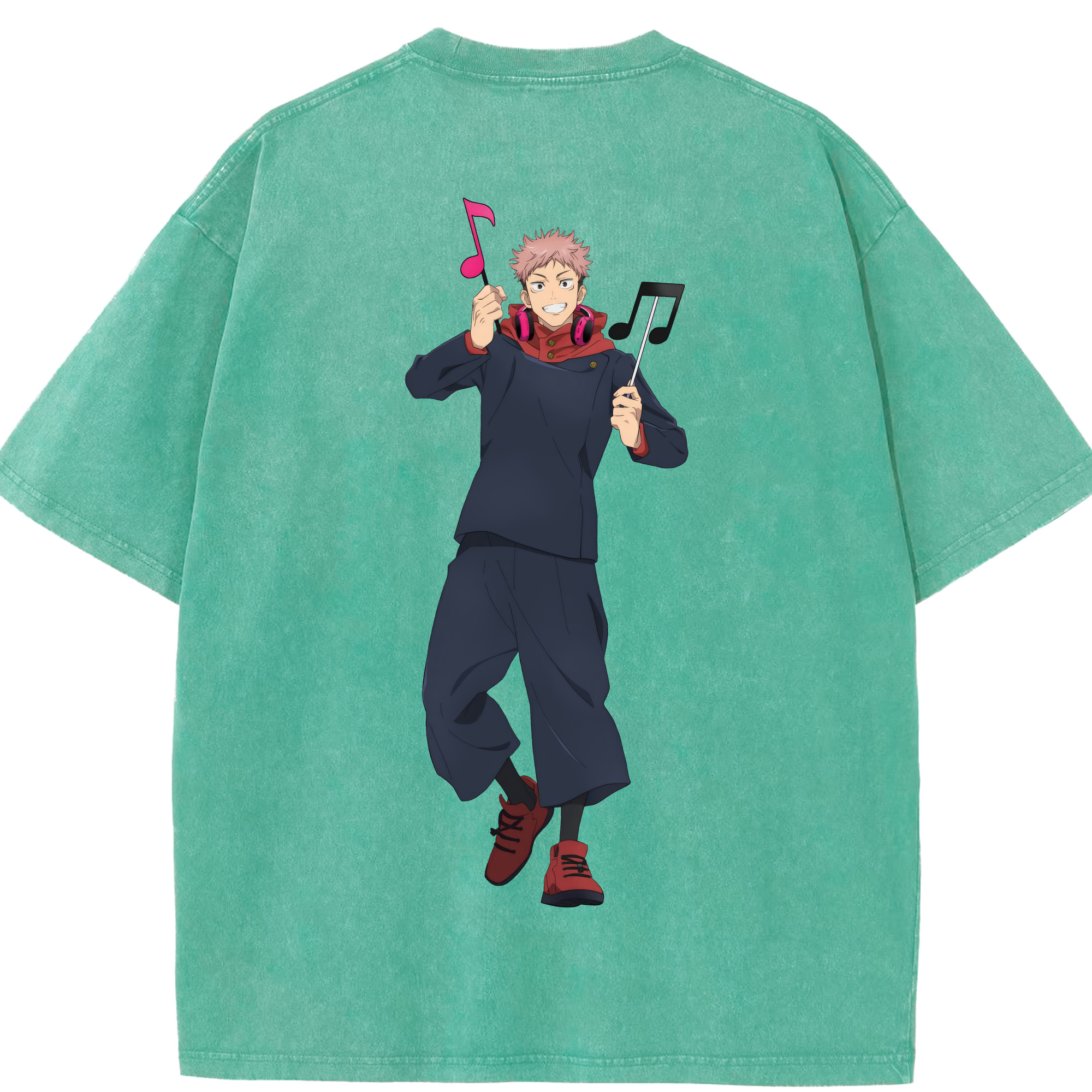 （画像用） 呪術廻戦 Jujutsu Kaisen 綿100% ヴィンテージ風 半袖Tシャツ（背面プリント）